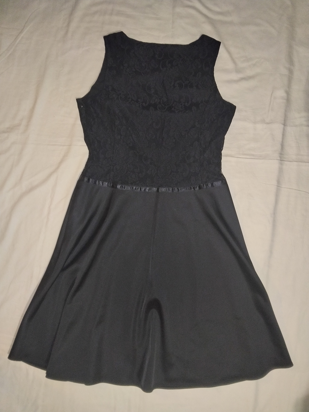 Worthington Black Lace Bodice Sleeveless Midi Dress - Picture 2 of 8